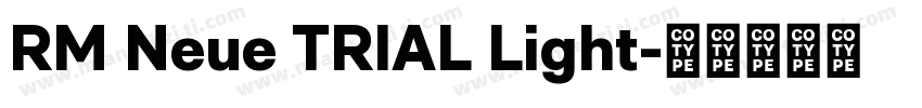 RM Neue TRIAL Light字体转换
